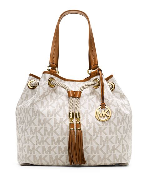 michael kors bag with circle logo|Michael Kors large logo handbags.